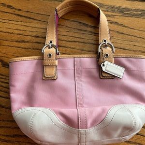 Genuine pink Coach tote.